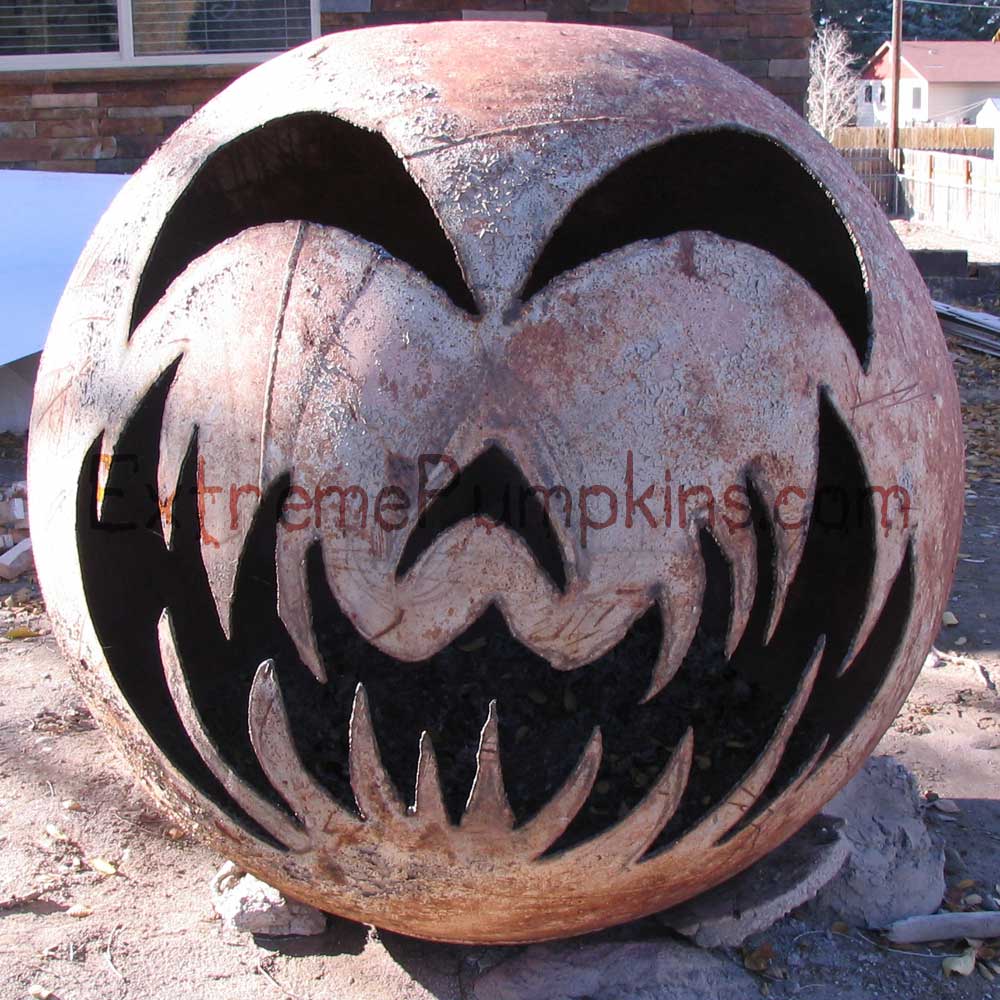 A Metal Buoy Pumpkin