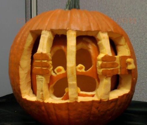 A Pumpkin In A Pumpkin Jail