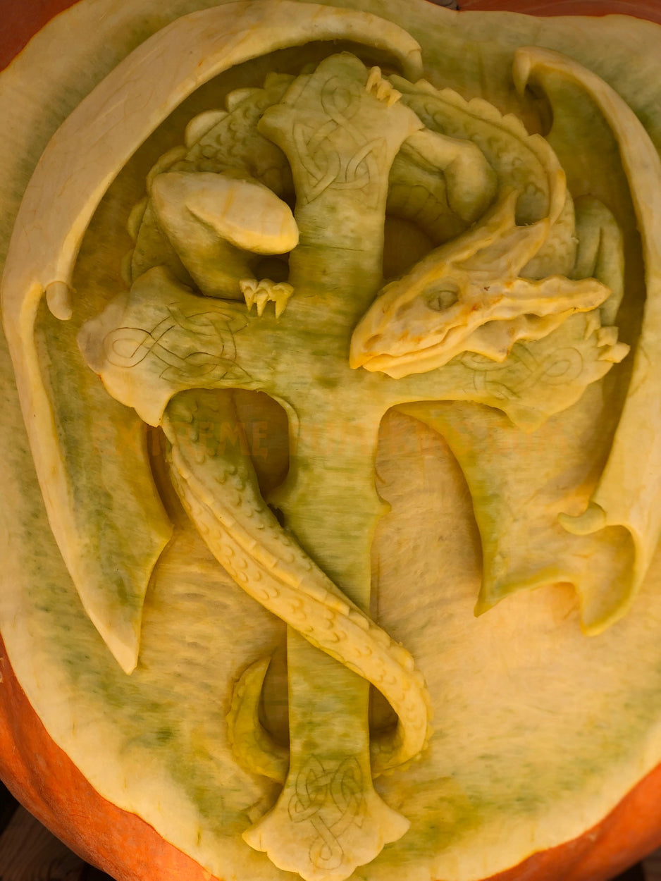 Celtic Dragon Pumpkin