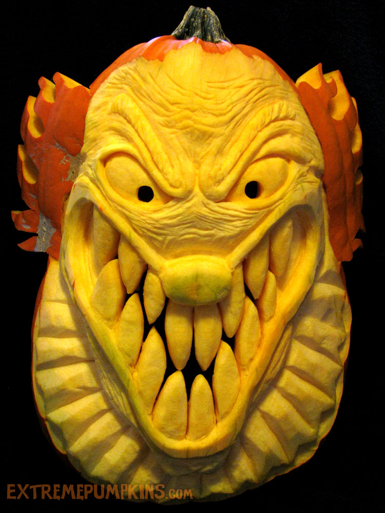 Evil Clown Pumpkin