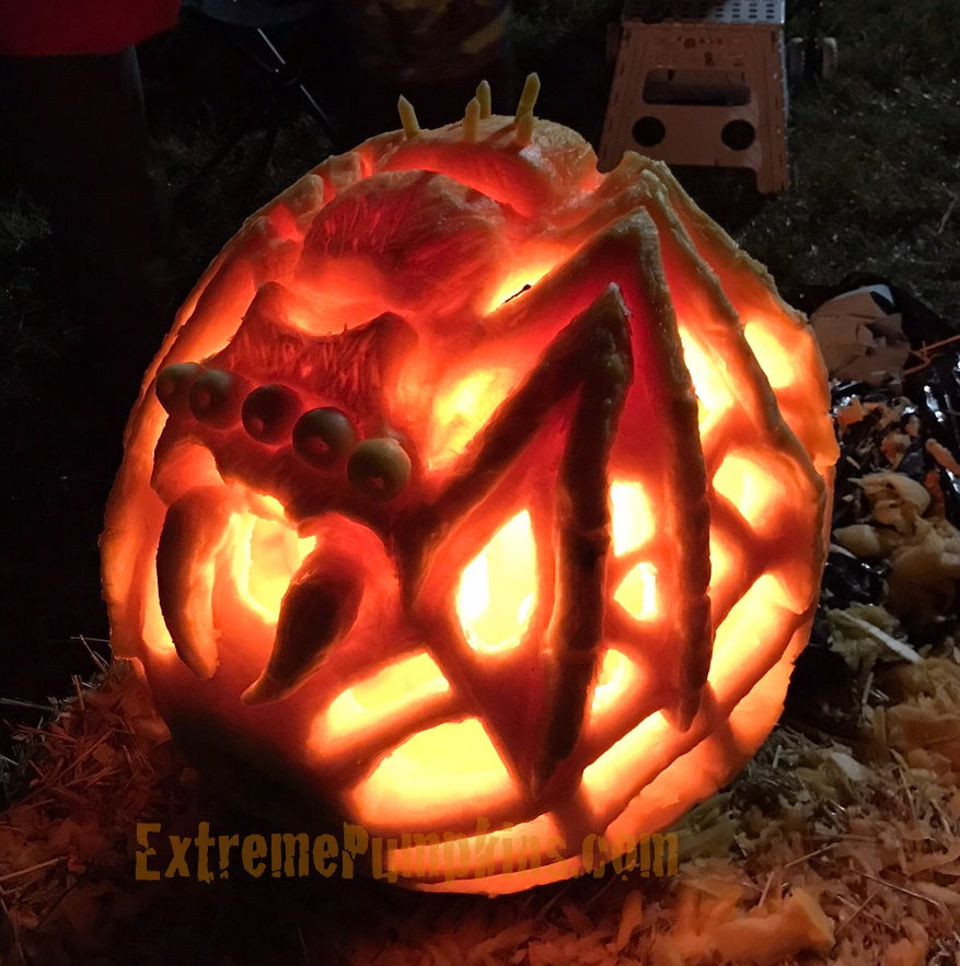 The Glowing Spider Pumpkin