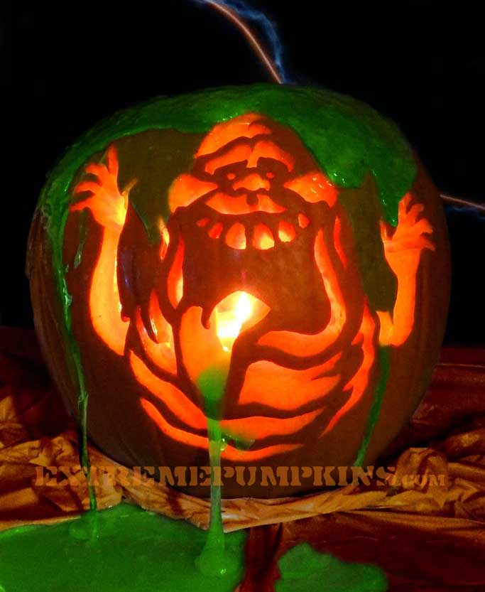 Slimer (from Ghostbusters) Pumpkin