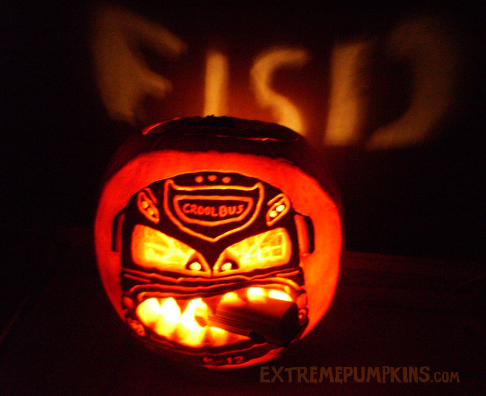 The Cruel Bus School Bus Pumpkin