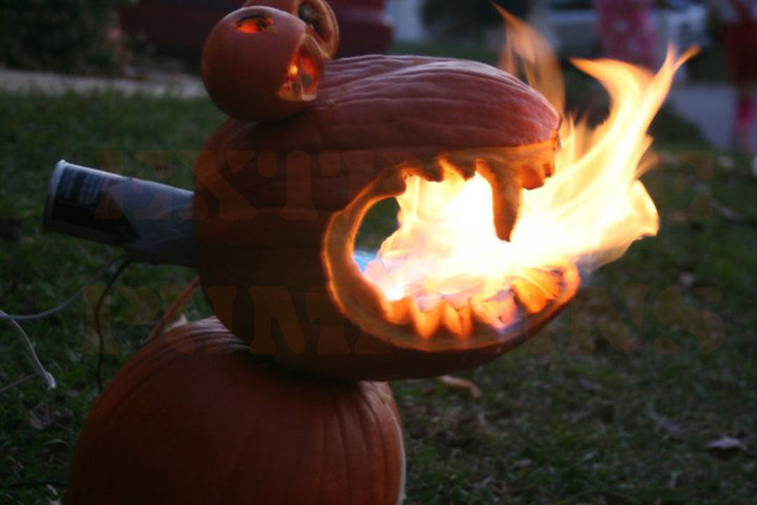 The Flaming Face Pumpkin