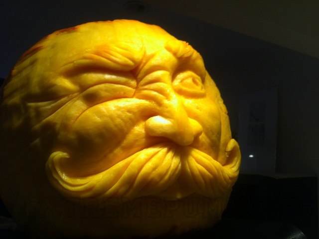 The Mustache Dude Pumpkin