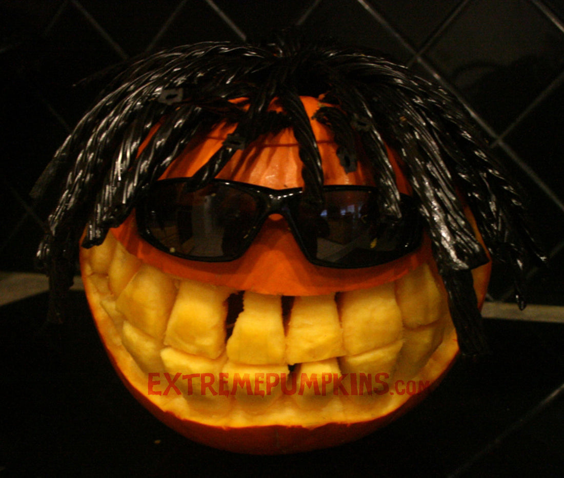 The Rasta Pumpkin - Uses Twizzlers