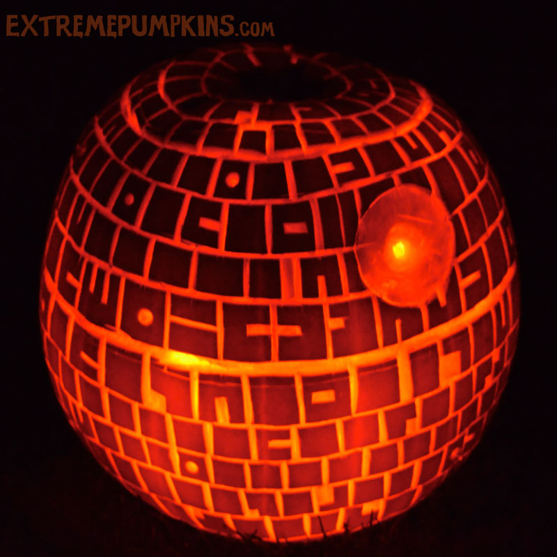 A Really Nice Photo of A Death Star Pumpkin