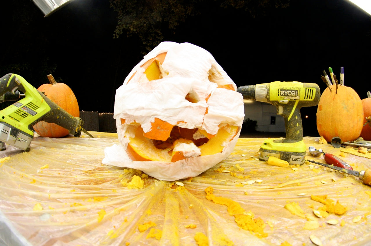 Easy - Make A Mummy Pumpkin With Toilet Paper