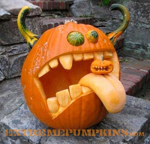 Silly Ghoul Pumpkin