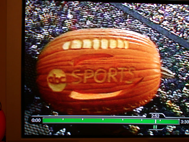 The ABC sports pumpkin on TV