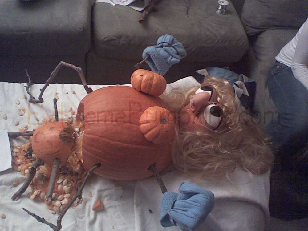 The Childbirth Pumpkin - With Stick Limbs