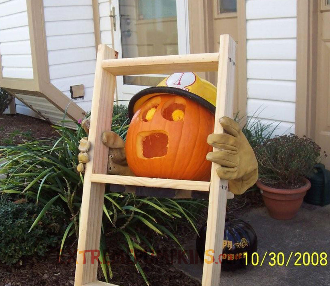 The Fireman On A Ladder Pumpkin