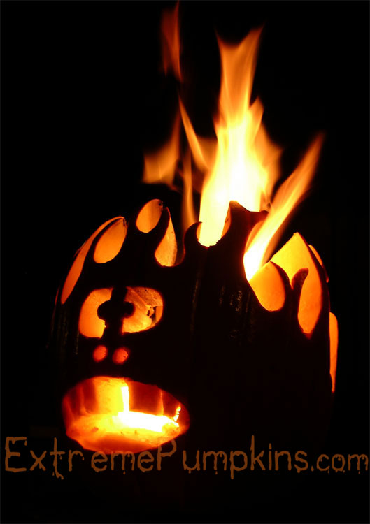 The Head on Fire Pumpkin - Remake of a Classic
