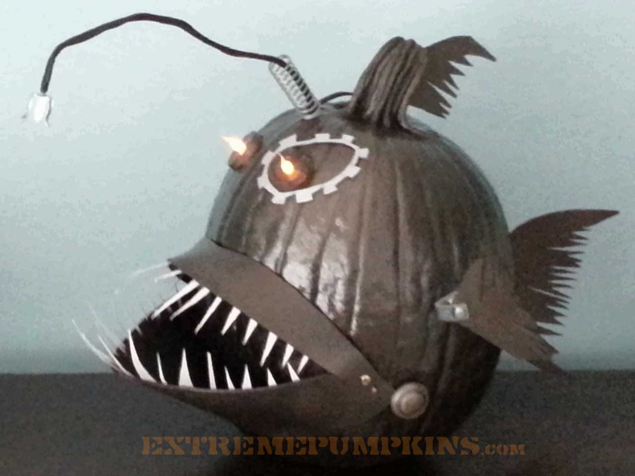 The Steampunk Angler Fish Pumpkin