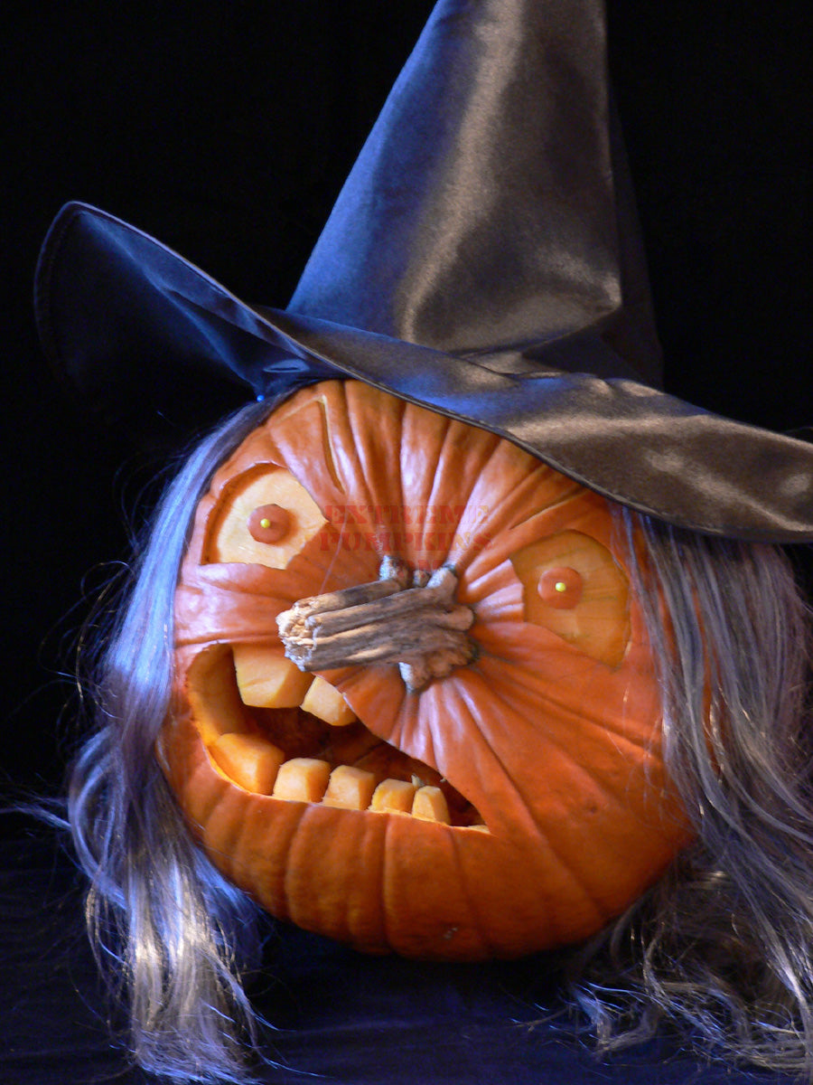 pumpkin carving witch face