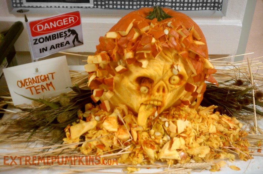 The Zombie Pumpkin Carving